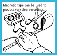 Magnetic tape can be used to produce very clear recordings.