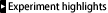 Experiment highlights