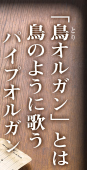 「鳥オルガン」とは鳥のように歌うパイプオルガン