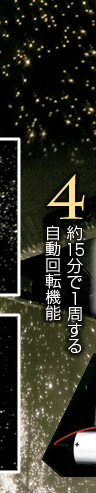 4 約15分で1周する自動回転機能