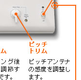 ピッチトリム:ピッチアンテナの感度を調整します。