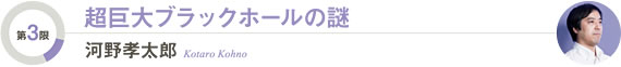 [第3限]超巨大ブラックホールの謎／河野孝太郎